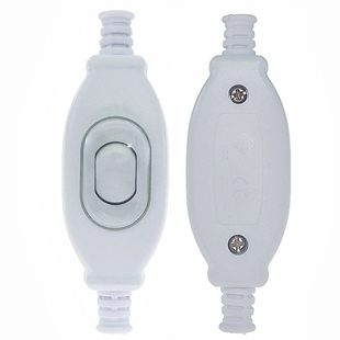 IP65 白色 3A線上中途開關防塵防水防油床頭燈落地燈魚缸燈電源