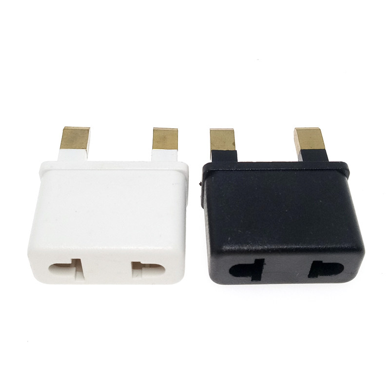 中国香港澳门 新加坡插座 欧标国标美标转2脚小英标磨砂插头白色