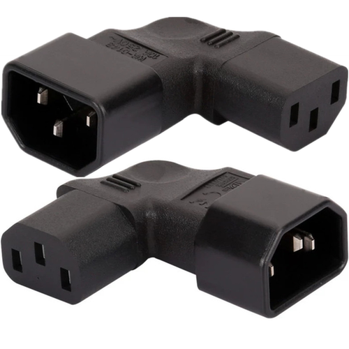 IEC320-C13转C14品字转接插头左接弯头 PDU UPS 电脑 电饭煲插头