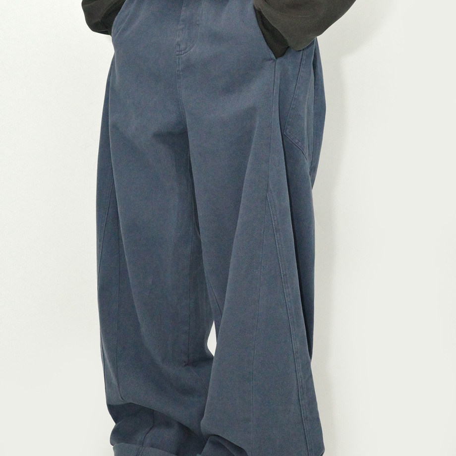 咕噜喔 秋季新款街头复古休闲长裤男女法工蓝阔腿立体分割工装裤,女装/女士精品,休闲裤,淘宝优惠券,粉丝福利购,淘宝优惠卷