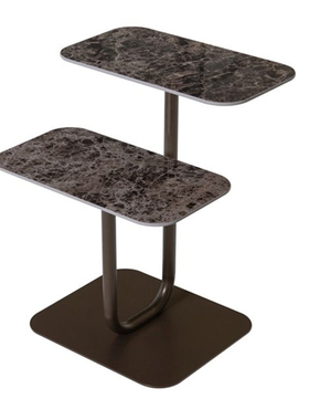 3款新中式Cristian五金不锈钢大理石实木茶几Patrick Jouin双层方