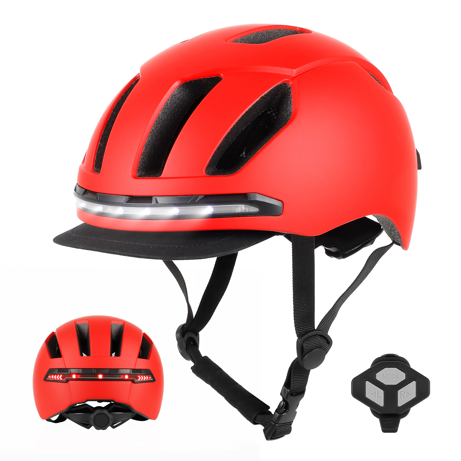 新款U001遥控转向智能头盔山地自行车滑板街车攀岩登山漂流救援款