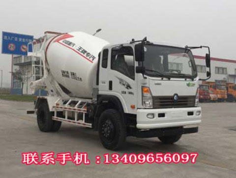 重汽王牌6-7方水泥搅拌车混凝土运输车185马力工程建筑搅拌运输车