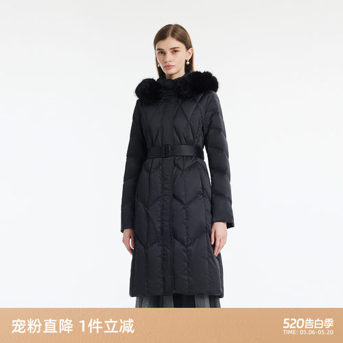 歌莉娅冬季长款鹅绒羽绒服外套女