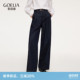 宽松阔腿裤 歌莉娅牛仔裤 休闲通勤长裤 2026新款 子1F1CCD110 女春季