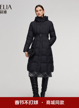 现货速发|歌莉娅95%鹅绒长款羽绒服女2025冬季户外收腰连帽长外套