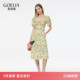 首降3折 独特印花多巴胺绝美小裙子 歌莉娅连衣裙女夏季
