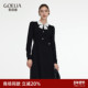 歌莉娅长袖 连衣裙女秋冬大方得体高知穿搭出席重要场合法式 小黑裙