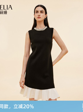 歌莉娅珍珠领连衣裙女新款夏季重要场合穿搭小裙子1E9L4G2R0