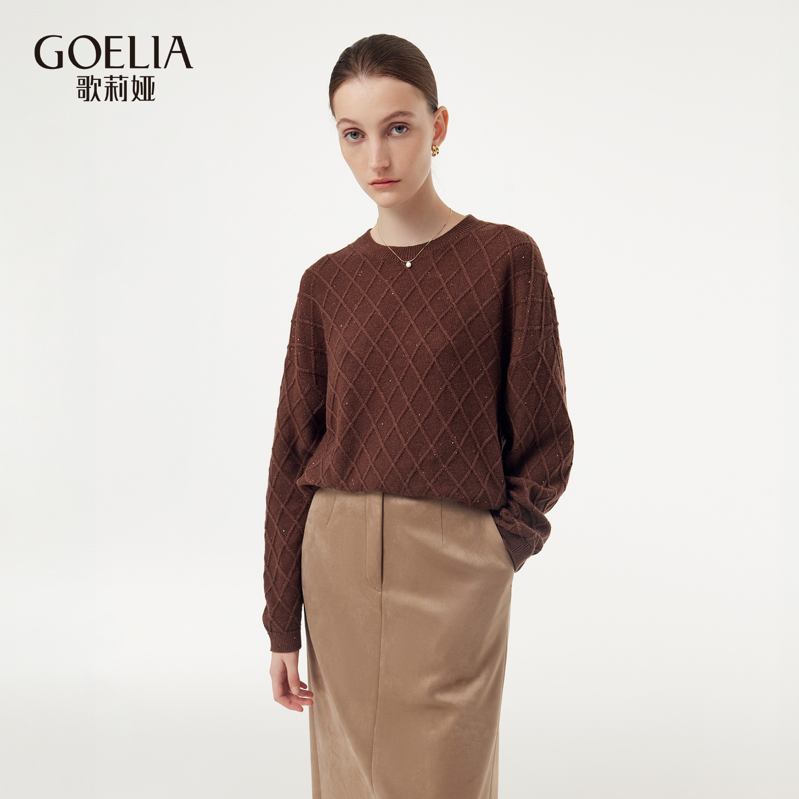 歌莉娅羊毛卫衣女设计感慵懒毛衣