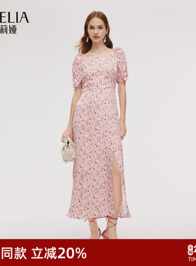 歌莉娅连衣裙女2025新款夏季穿搭独特绝美开衩掐腰裙子1E5R4K5ND