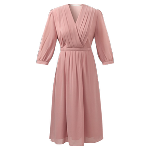 歌莉娅法式连衣裙气质女夏季微胖显瘦V领时尚a字茶歇裙1A8C4K1Y0