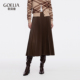 流行穿搭高腰压褶裙子 秋季 首降 歌莉娅百褶半身裙女2025新款