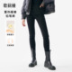 保暖长裤 暖姜高腰显瘦紧身小脚裤 女秋冬穿搭靴裤 歌莉娅黑色牛仔裤