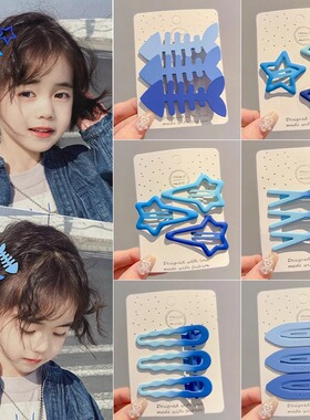 儿童克莱因蓝发夹夏季女童2026新