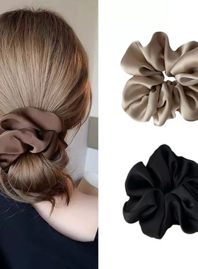 韩国大肠发圈法式发绳高级感气质绸缎头绳头花扎头皮筋女发饰头饰