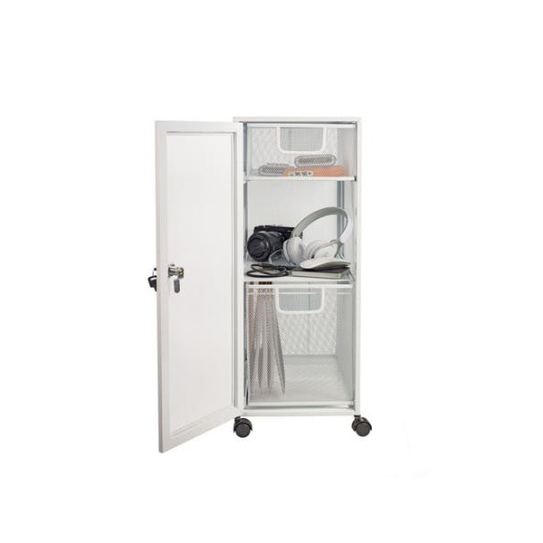 金属网格书桌文件抽屉落地收纳柜