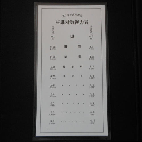 【欧视】眼镜设备配件商行 近用视力表 老花视力表 小视力表