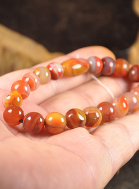 北票红缟玛瑙北票战国红手链