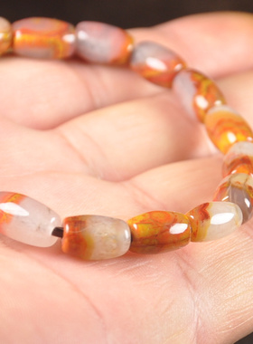 同料朝阳红缟玛瑙北票战国红手链