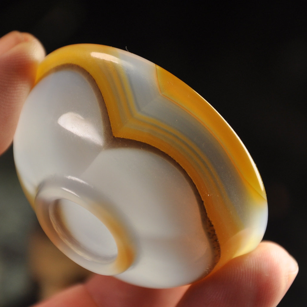 小鸭象形精品未优化未烧天然黄红缟玛瑙缠丝功夫茶杯酒盅小碗摆件