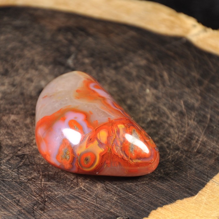 无裂佛眼天眼象形朝阳缠丝天然北票战国红缟玛瑙石小手把件B8男女