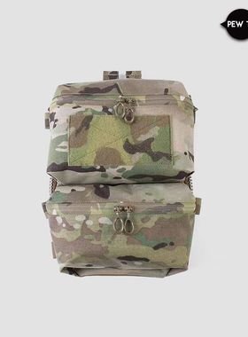 PEWTAC FCPC双袋拉链背板包多用途杂物战术包Ferro法老迷彩 BP04