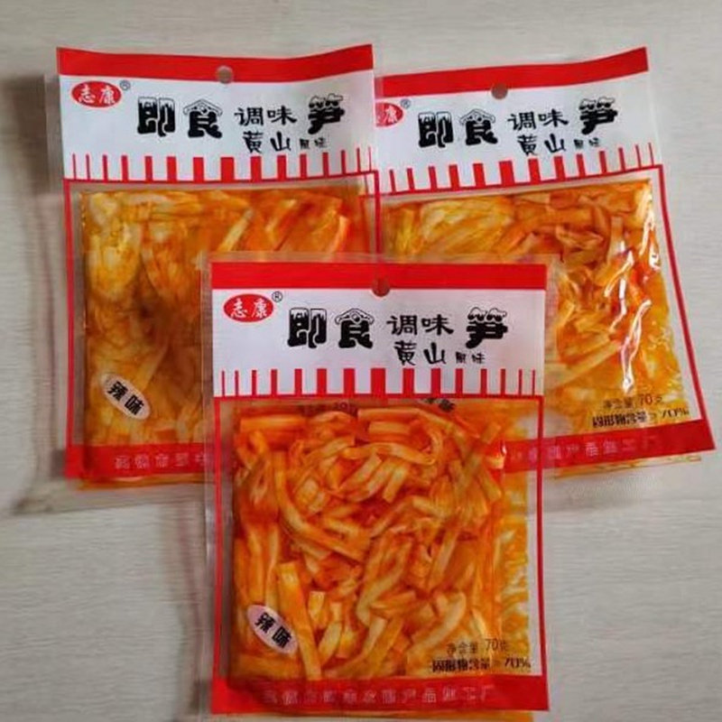 现货速发志康即食笋丝笋片30g70g*10袋香辣酸辣竹笋零食山椒脆笋