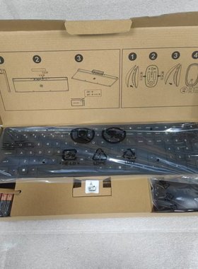 hp惠普HSA-P003K标准英文无线键鼠套装2.4G剪刀脚超薄金属机身