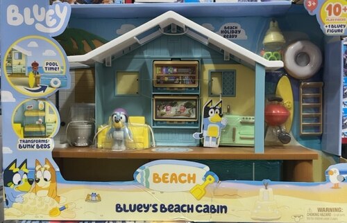 Bluey布鲁伊宾果海滨小屋套装儿童过家家小房子正版益智玩具盒损