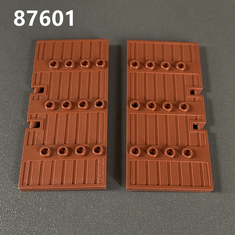 兼容87601拼装小颗粒1x5x8中古城堡城楼城门大木门积木moc