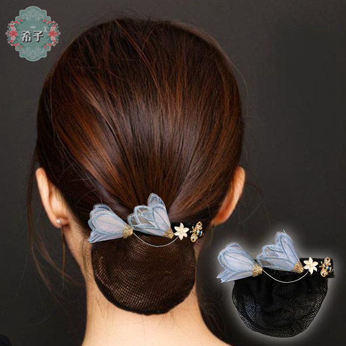 希子新款中国风玉兰花朵发夹复古典气质顶夹高档盘发网兜发饰女士,饰品/流行首饰/时尚饰品新,发饰,淘宝优惠券,粉丝福利购,淘宝优惠卷