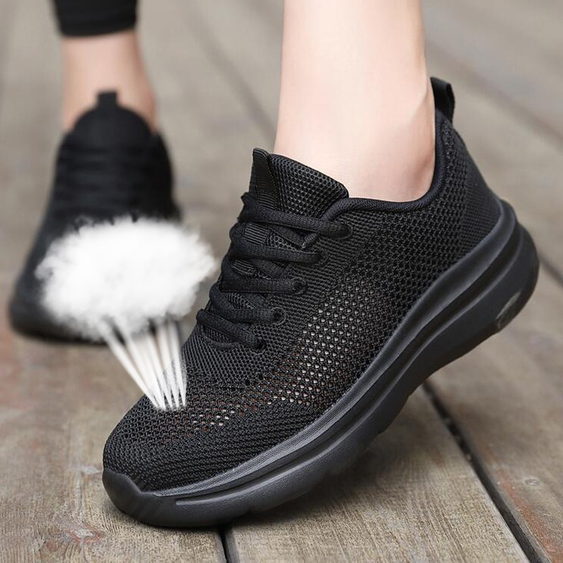 系带女鞋2026夏季网面透气运动鞋百搭网红女士软底跑步鞋大码百搭