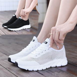 春夏季女鞋镂空单网面透气跑步运动鞋学生轻便软底防滑休闲练车鞋