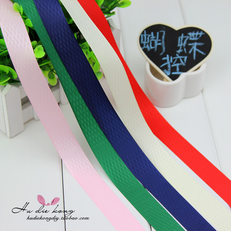 新品姚明织带2.2cm菱形带缎带绸带diy手工蝴蝶结丝带diy材料1米价