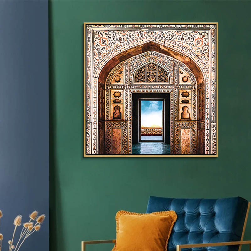 摩洛哥风格建筑装饰画民族餐厅酒店高档会所壁画家居轻奢阿拉伯画图片