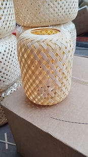 竹编灯笼竹编手工艺品竹编织竹灯笼竹装 饰灯罩复古灯笼16times