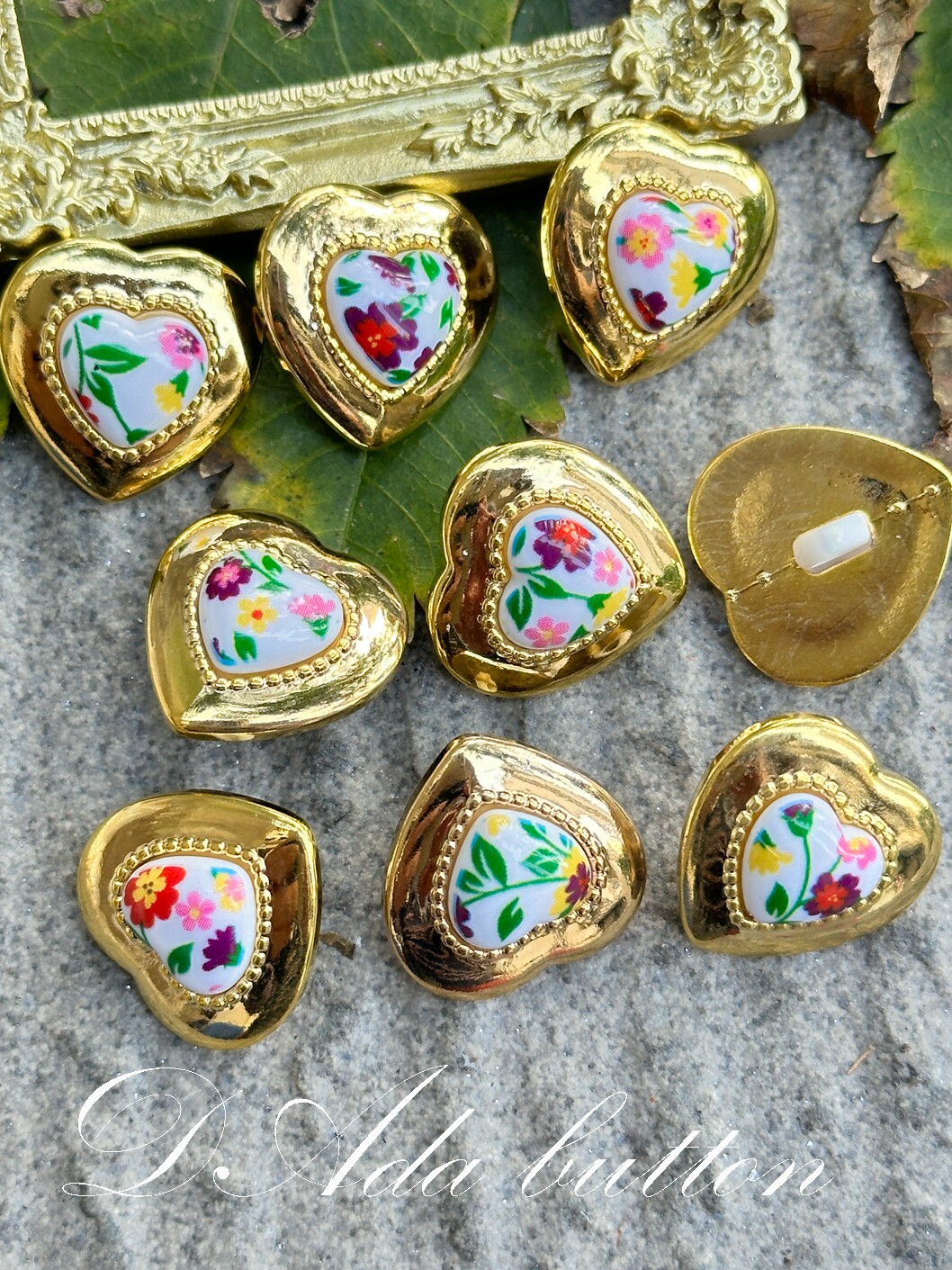 jp31 17mm 心花朵朵开纽扣