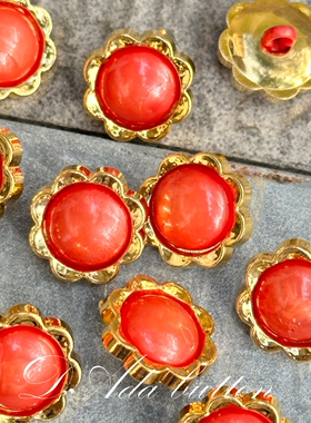 v028 18mm 向阳的花朵 复古纽扣 缓缓舒服的降温