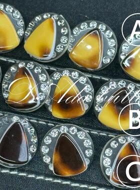 v099-18mm 香浓的黑糖起司蛋糕复古钮扣