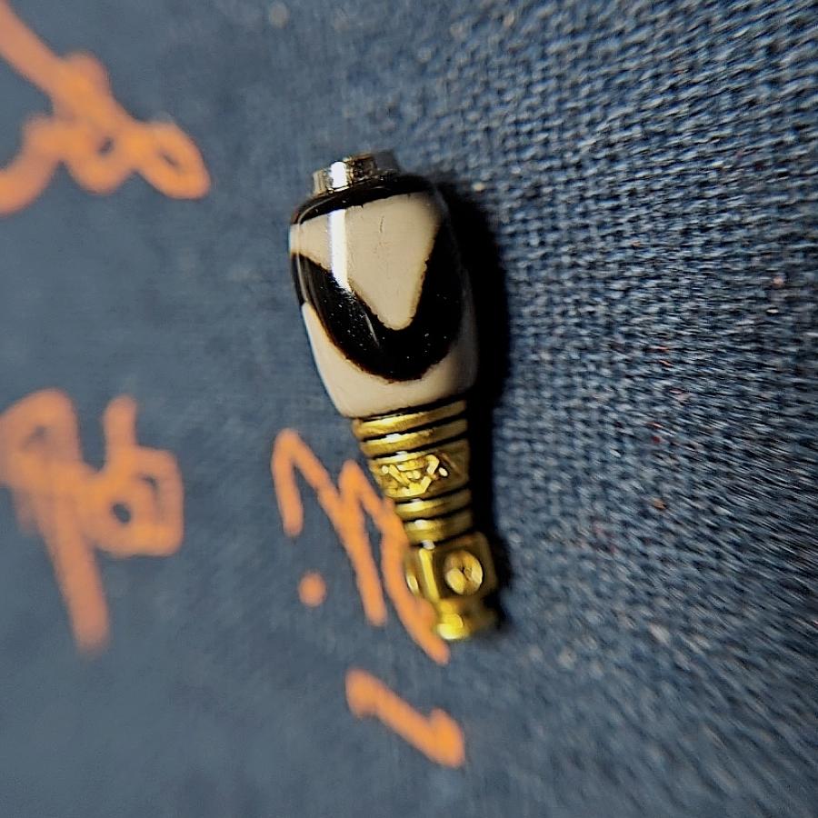 藏传天珠玛瑙精致手工制作榫卯分体三通手串长串佛珠等文玩配饰