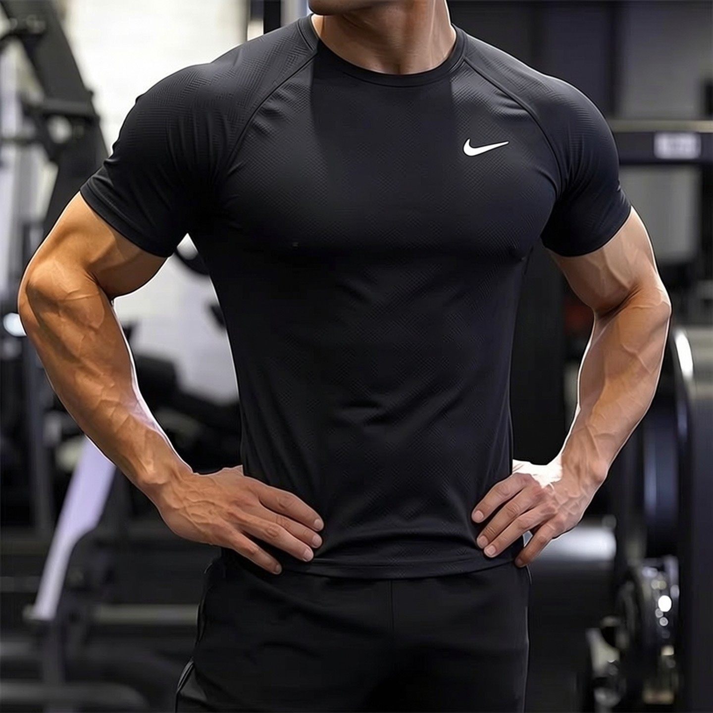 NIKE耐克速干短袖T恤男装官方正品休闲T恤健身运动服男士训练服男