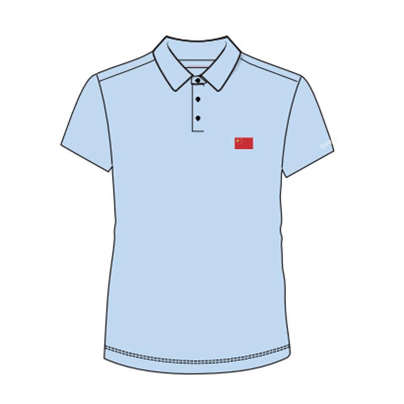 蓝布短袖T恤女装2025新款运动服凉感翻领POLO衫上衣商务半袖衫