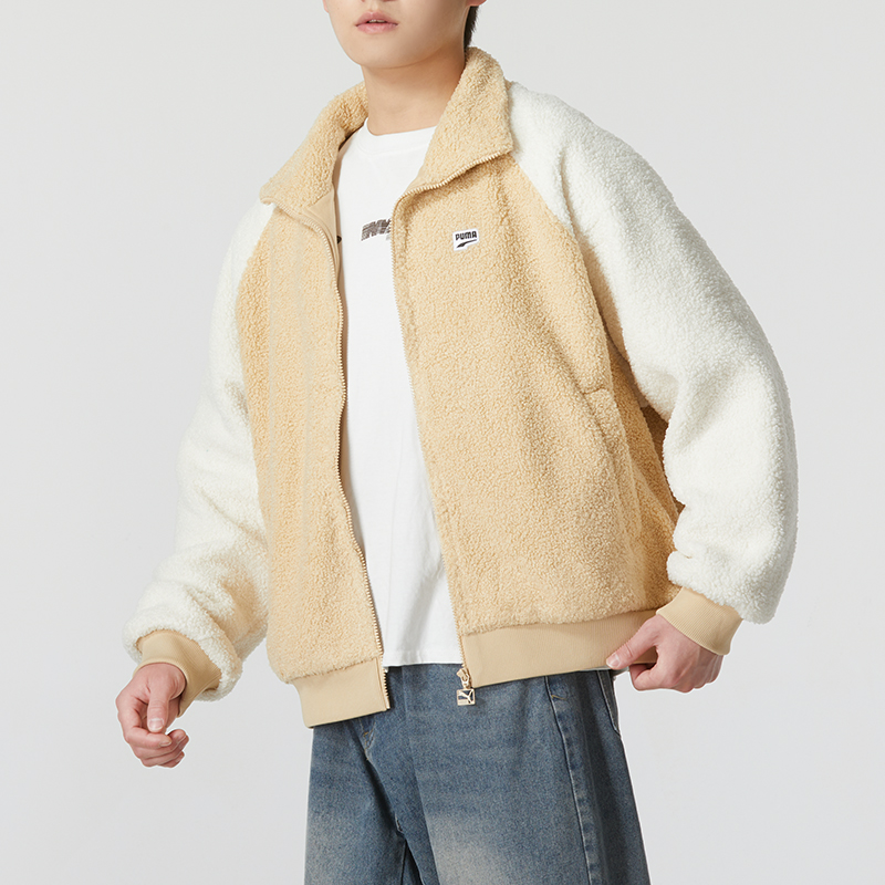 PUMA彪马官网立领抓绒服男女装2025秋季新款运动服户外防风夹克