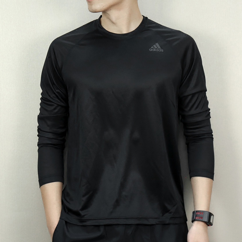 Adidas°¢µÏ´ï˹ÄÐ×°2018Ïļ¾Ð¿îÔ˶¯ÉÏÒÂѵÁ·³¤ÐäÅܲ½TÐôBK0975
