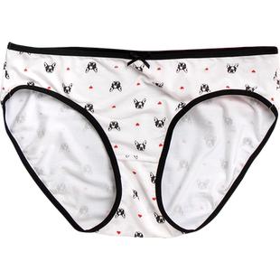 Cotton Republic/棉花共和国少女三角学生可爱女内裤头狗狗莫代尔