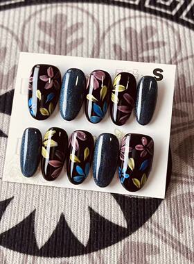 【D1296】中椭圆S号 穿戴甲美甲光疗甲指甲片新娘甲假指甲贴片