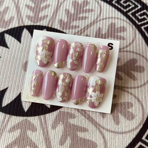 【D1160】中椭圆S号 穿戴甲美甲光疗甲指甲片新娘甲假指甲贴片