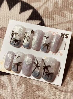 【D1144】短梯XS号 穿戴甲美甲光疗甲指甲片新娘甲假指甲贴片