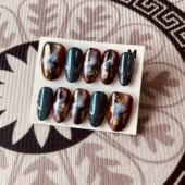 中椭圆M号 D1268 穿戴甲美甲光疗甲指甲片新娘甲假指甲贴片